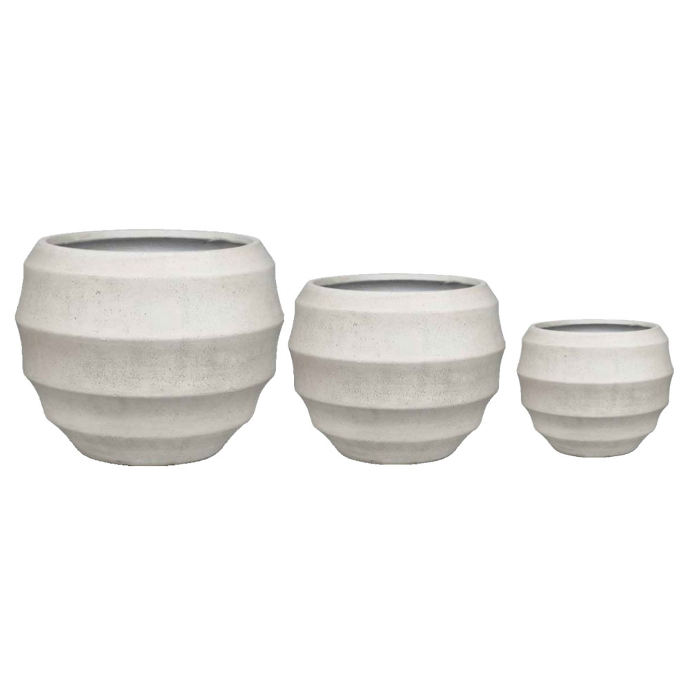 FLORRA ΚΑΣΠΩ SET 3ΤΜΧ 54.3x54.3x47.5cm MgO ΛΕΥΚΟ