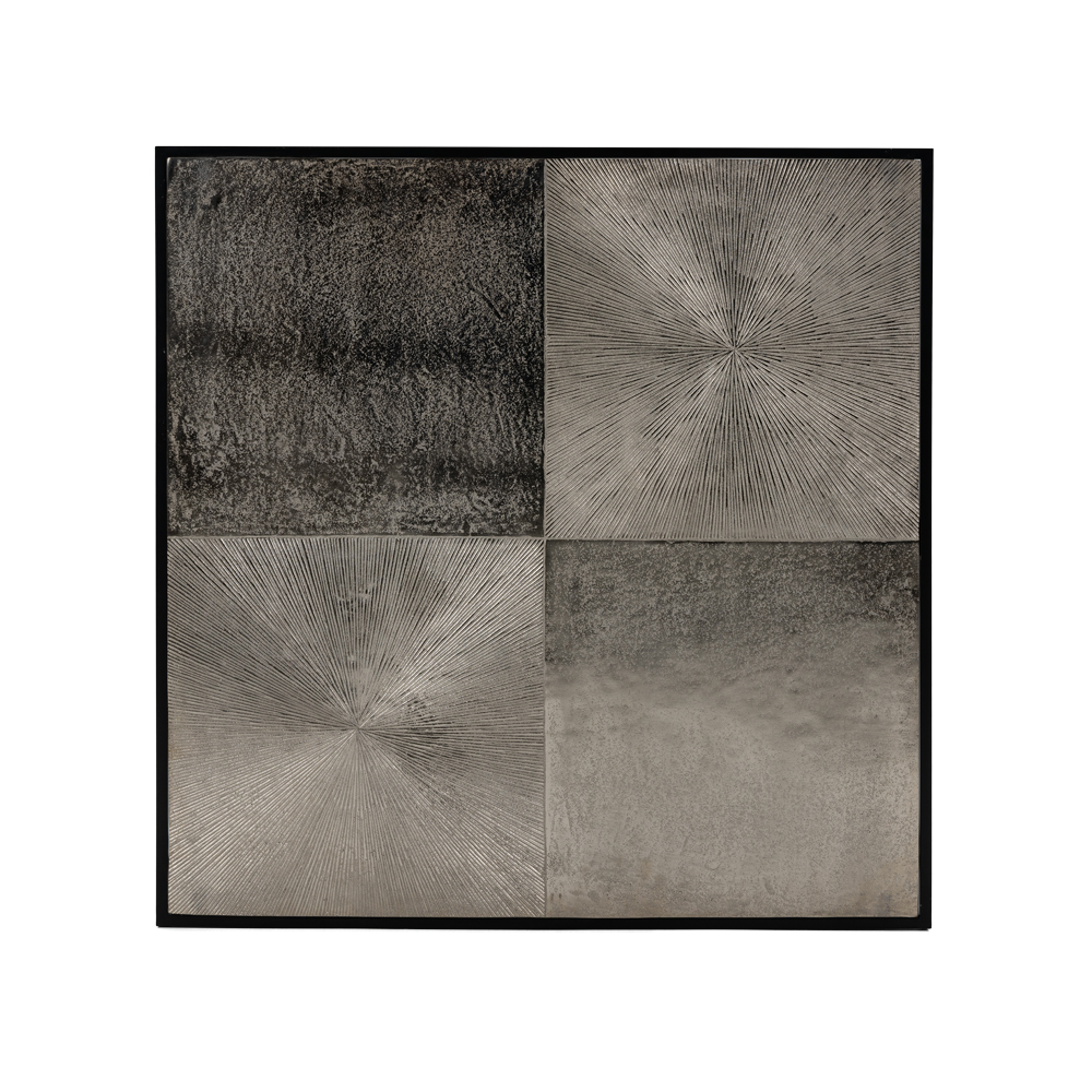HADSTON COFFEE TABLE ΑΣΗΜΙ ΜΑΥΡΟ 80x80x40 - Image 3