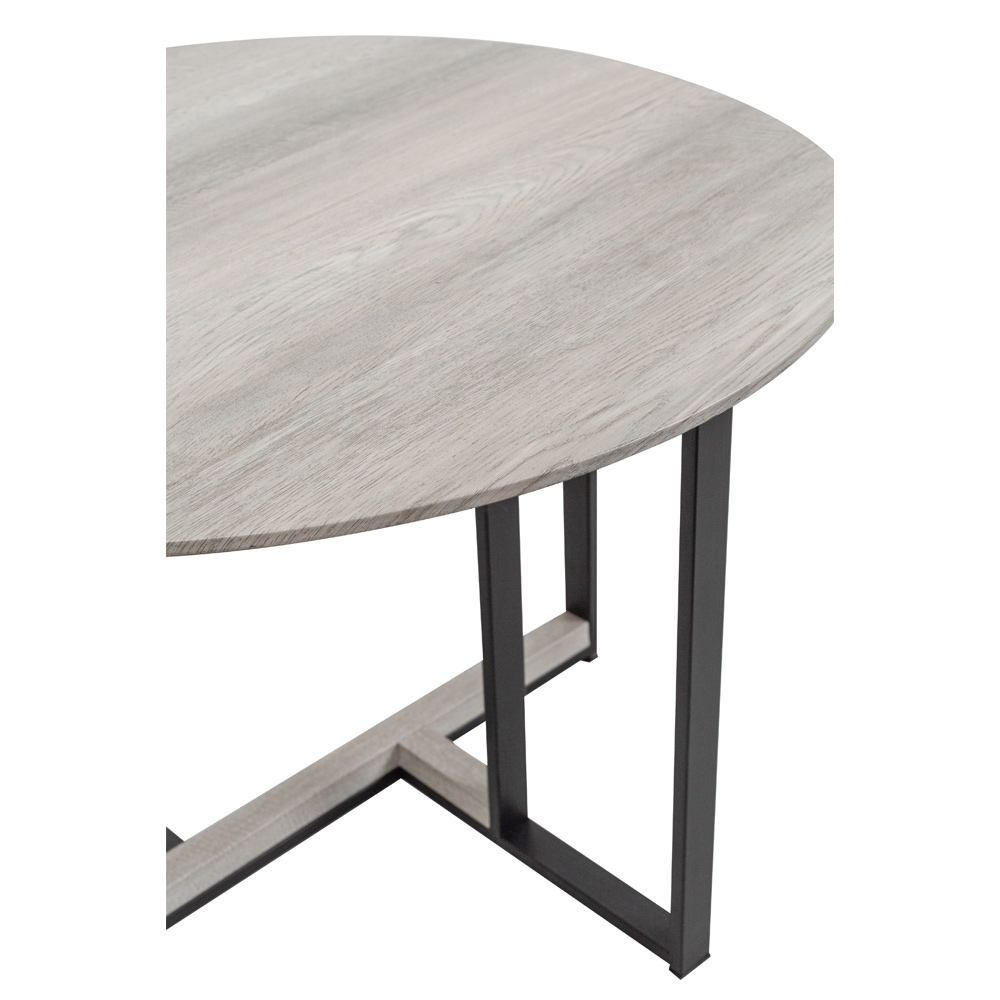 COMBO COFFEE TABLE SONOMA DECAPE ΜΑΥΡΟ 60x60x40 - Image 3