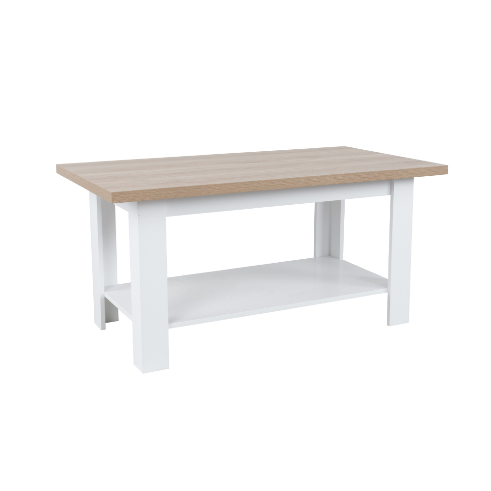 VILLAGE COFFEE TABLE ΛΕΥΚΟ ΦΥΣΙΚΟ 110x60x53cm