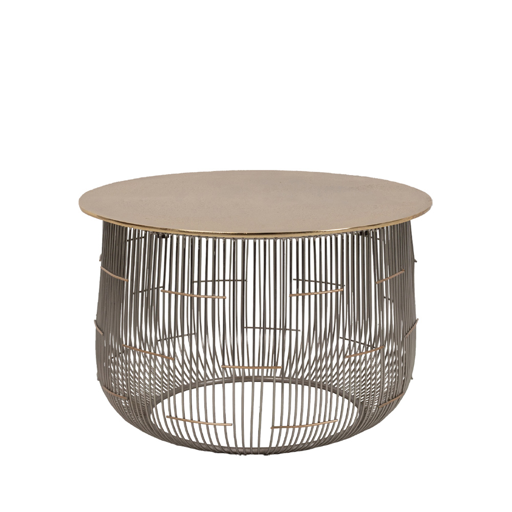 MEXICO COFFEE TABLE ΧΡΥΣΟ NICKEL 52x52x34