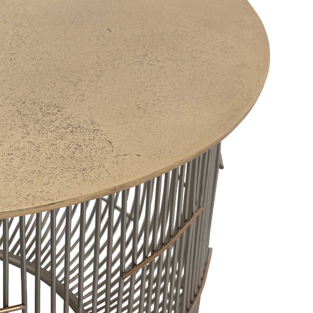 MEXICO COFFEE TABLE ΧΡΥΣΟ NICKEL 52x52x34 - Image 3