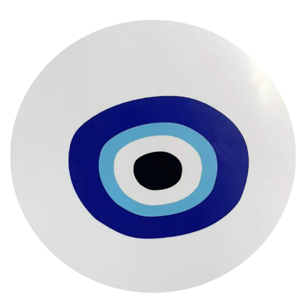 BLUE EYES COFFEE TABLE ΠΟΛΥΧΡΩΜΟ ΜΕ PATTERN ΛΕΥΚΟ 75x75x37.5 - Image 2