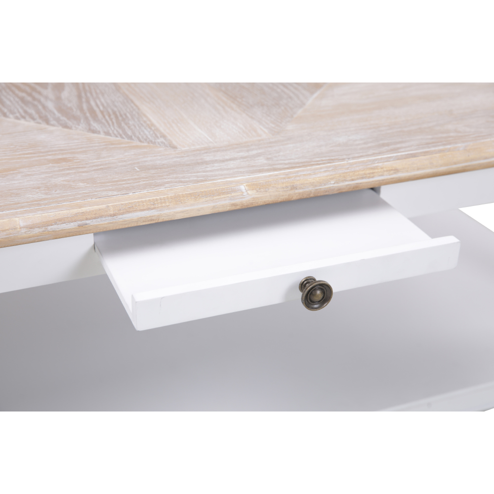 HISTORY COFFEE TABLE ΛΕΥΚΟ ΦΥΣΙΚΟ 125x64x50 - Image 2