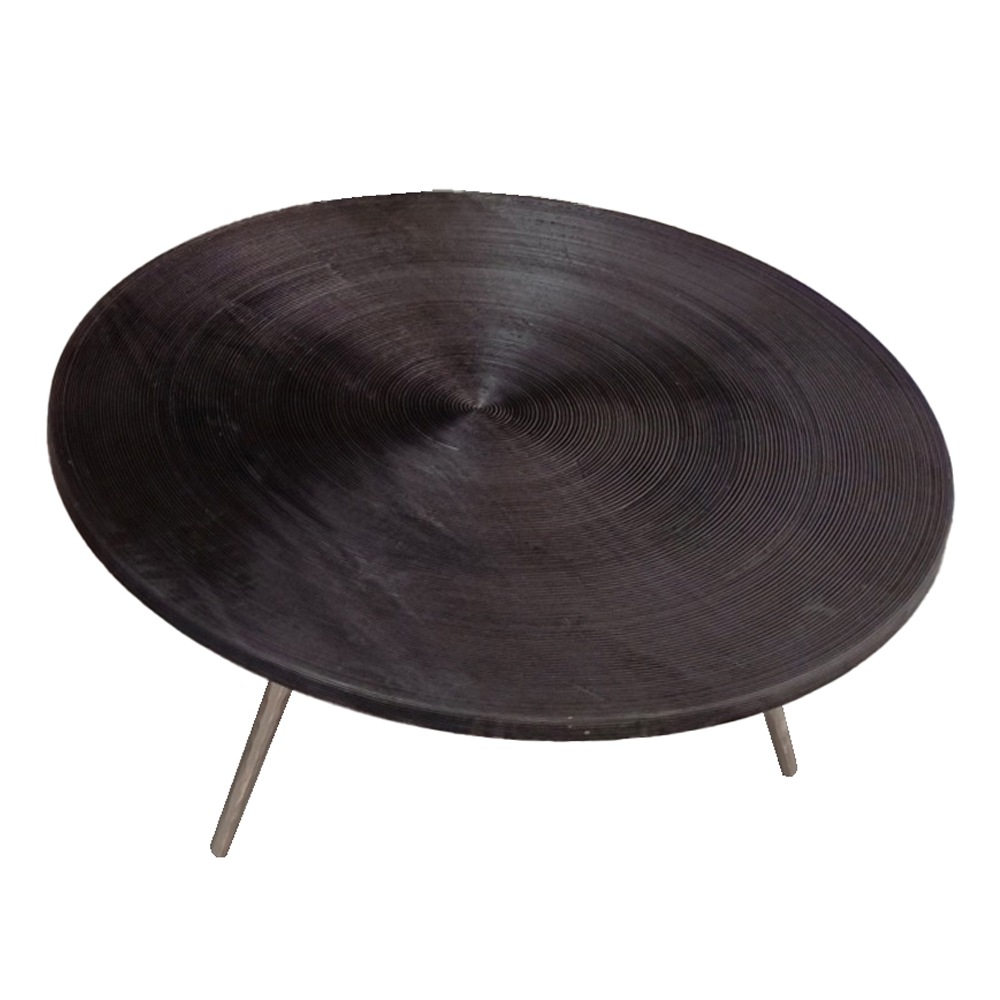 ZEN COFFEE TABLE ΜΑΥΡΟ ΑΣΗΜΙ 91x91x40 - Image 4