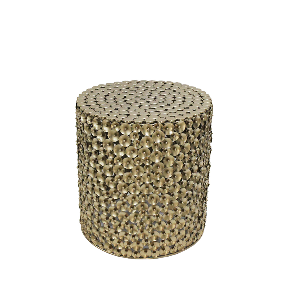 POPPY COFFEE TABLE SET 2ΤΕΜ ΧΡΥΣΟ ANTIQUE 44x44x46.5 - Image 2