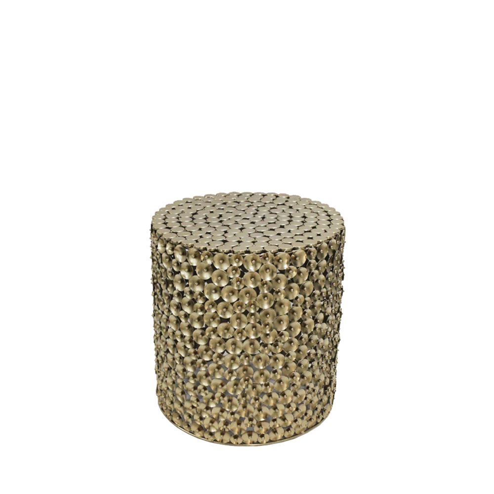 POPPY COFFEE TABLE SET 2ΤΕΜ ΧΡΥΣΟ ANTIQUE 44x44x46.5 - Image 3