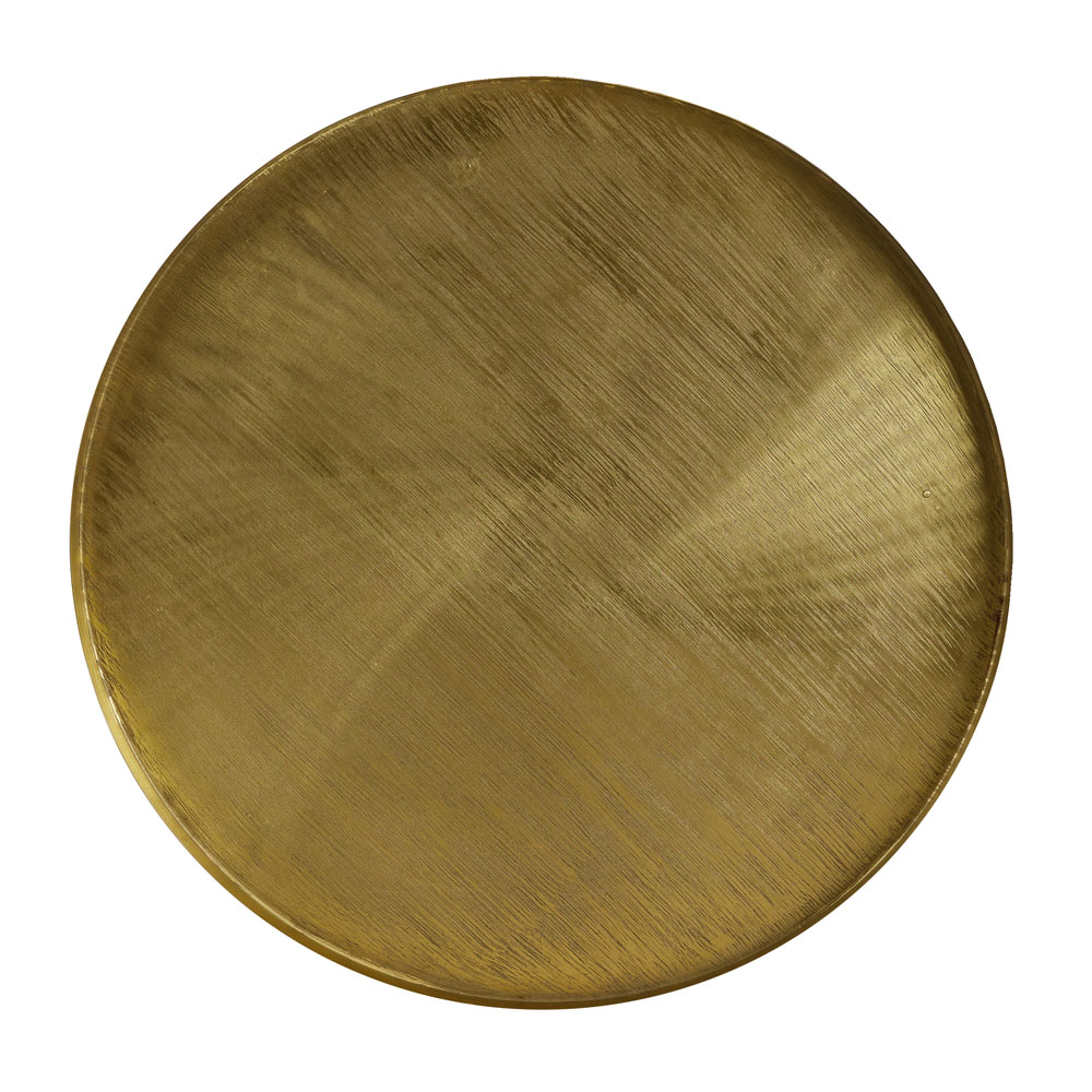 TOTALE COFFEE TABLE SET 2ΤΕΜ BRASS ANTIQUE ΜΑΥΡΟ 76x76x43.5 - Image 2