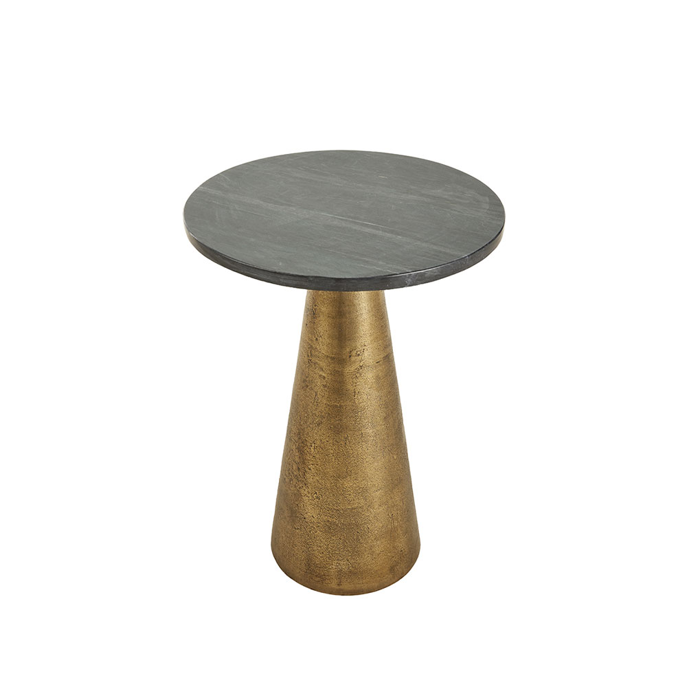 CONO COFFEE TABLE ΜΑΥΡΟ ANTIQUE BRASS 36x36x51 - Image 3