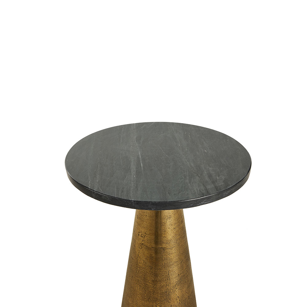 CONO COFFEE TABLE ΜΑΥΡΟ ANTIQUE BRASS 36x36x51 - Image 4