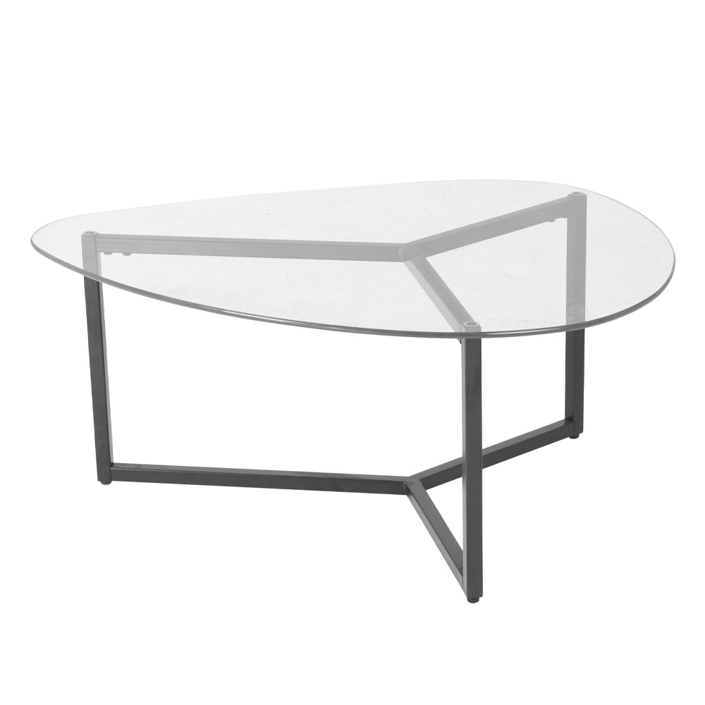 ROCKS COFFEE TABLE SET 2ΤΕΜ ΔΙΑΦΑΝΟ FUME ΜΑΥΡΟ 82x59x40 - Image 3