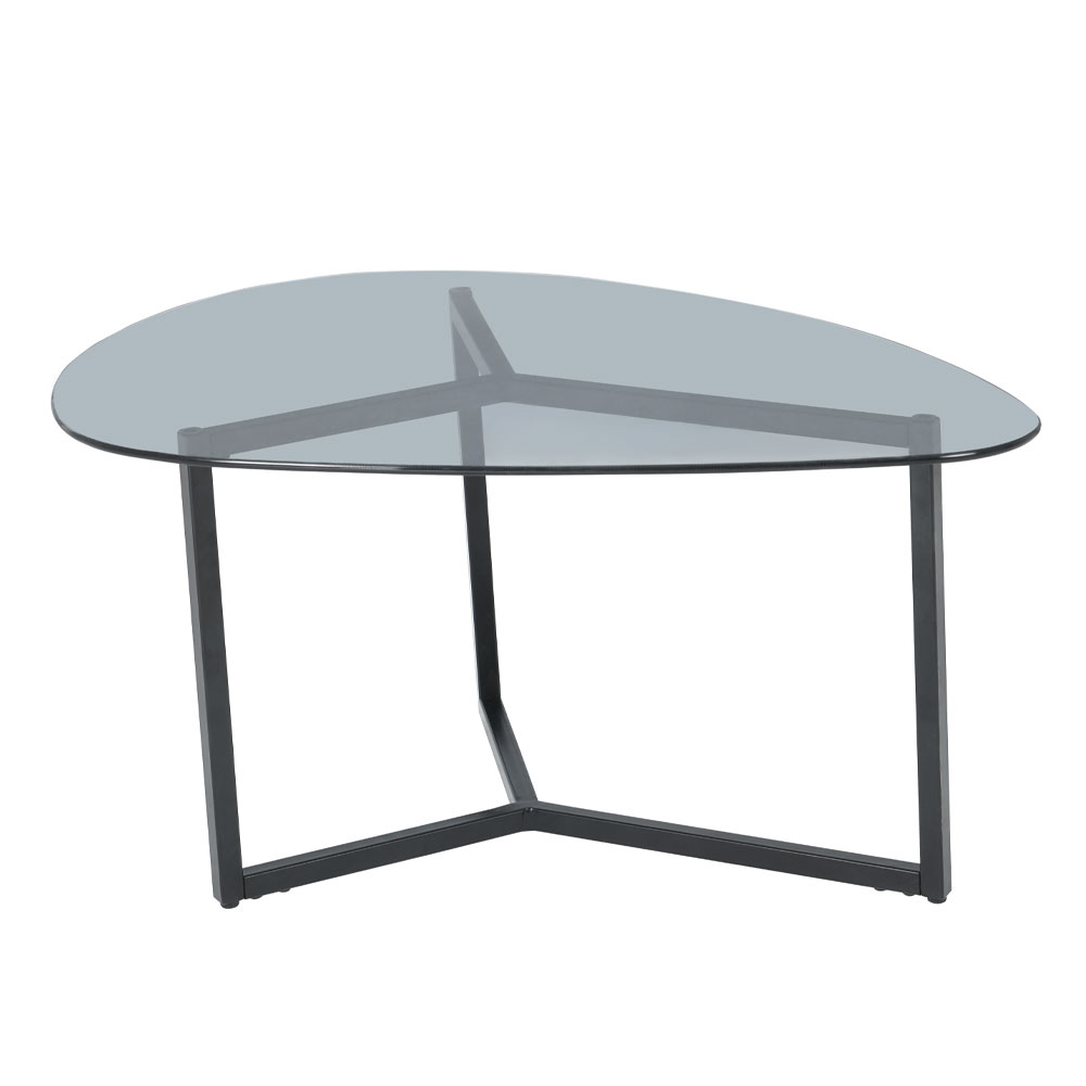 ROCKS COFFEE TABLE SET 2ΤΕΜ ΔΙΑΦΑΝΟ FUME ΜΑΥΡΟ 82x59x40 - Image 4
