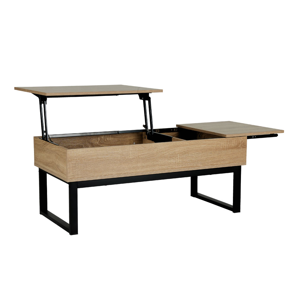 SERVE COFFEE TABLE ΦΥΣΙΚΟ ΜΑΥΡΟ 109x55x46 - Image 3