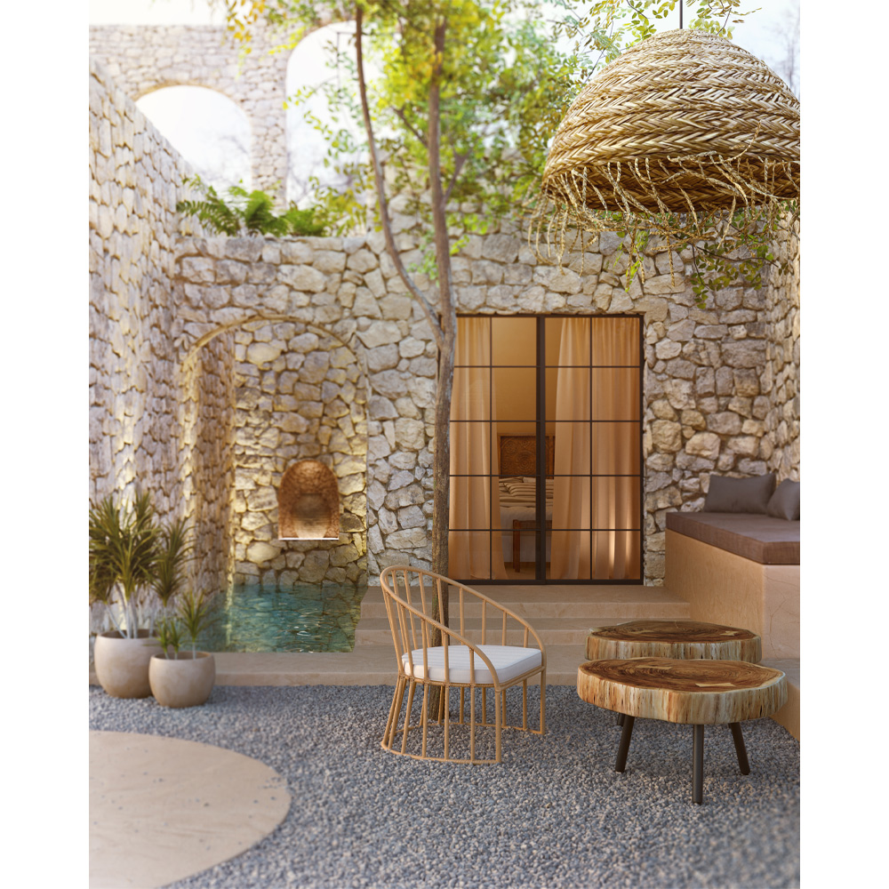 RAW COFFEE TABLE ΦΥΣΙΚΟ 80x80x40 - Image 2