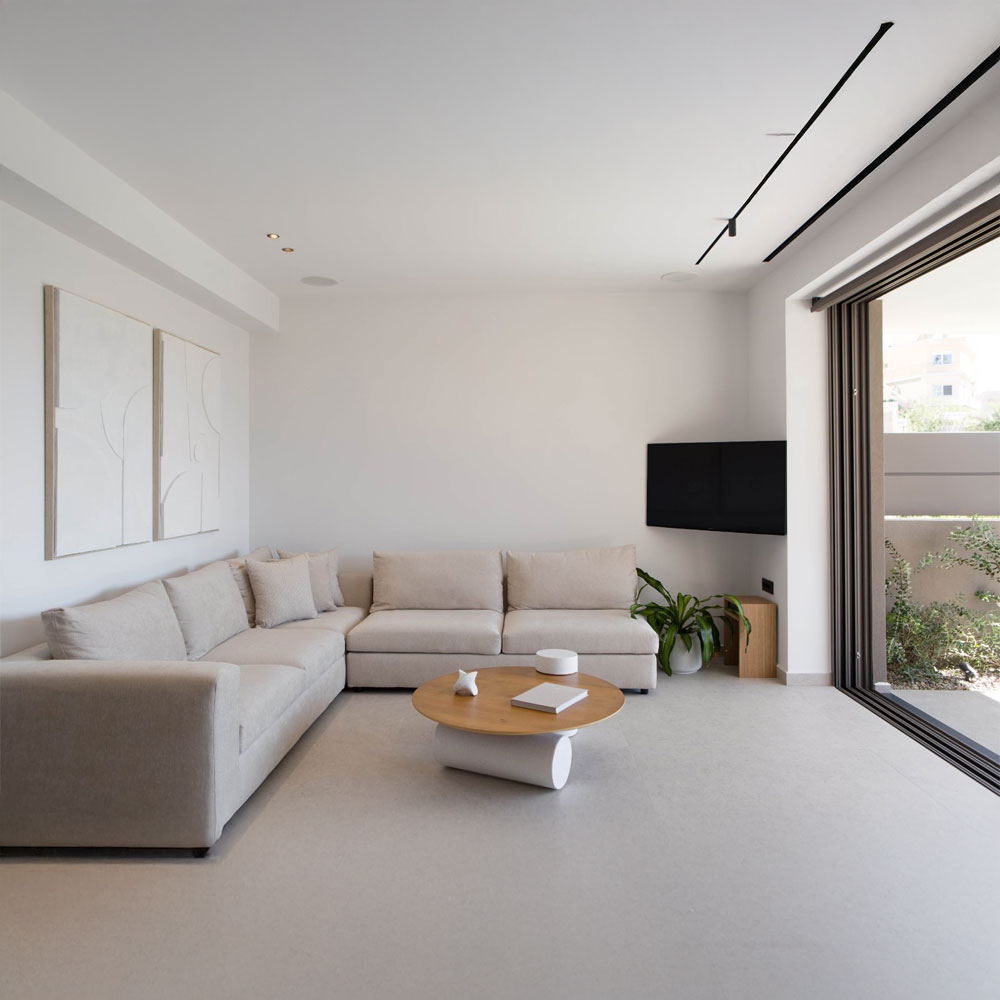 ASSYMETRON COFFEE TABLE ΦΥΣΙΚΟ ΓΚΡΙ ΑΝΟΙΧΤΟ 110x100x41 - Image 2