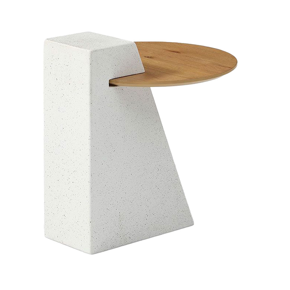 ASSYMETRON SIDE TABLE ΦΥΣΙΚΟ ΓΚΡΙ ΑΝΟΙΧΤΟ 51x45x51 - Image 3