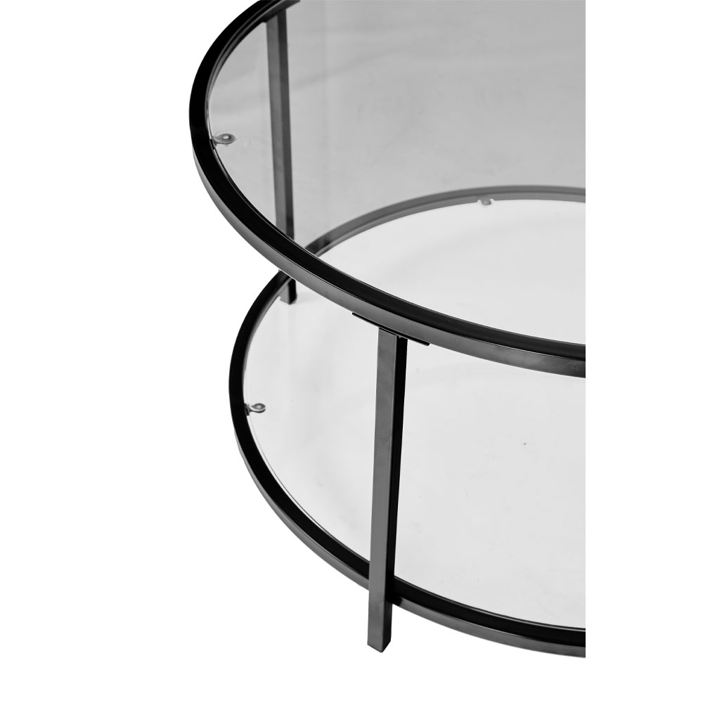 MOON COFFEE TABLE ΔΙΑΦΑΝΟ ΜΑΥΡΟ 80x80x42 - Image 3