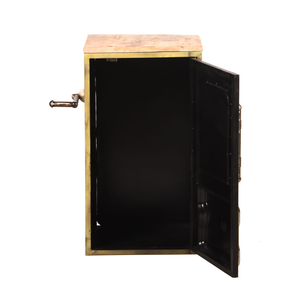 GAS PUMP SIDE TABLE ΠΟΛΥΧΡΩΜΟ ΜΕ PATTERN ΦΥΣΙΚΟ 57x36x71 - Image 3