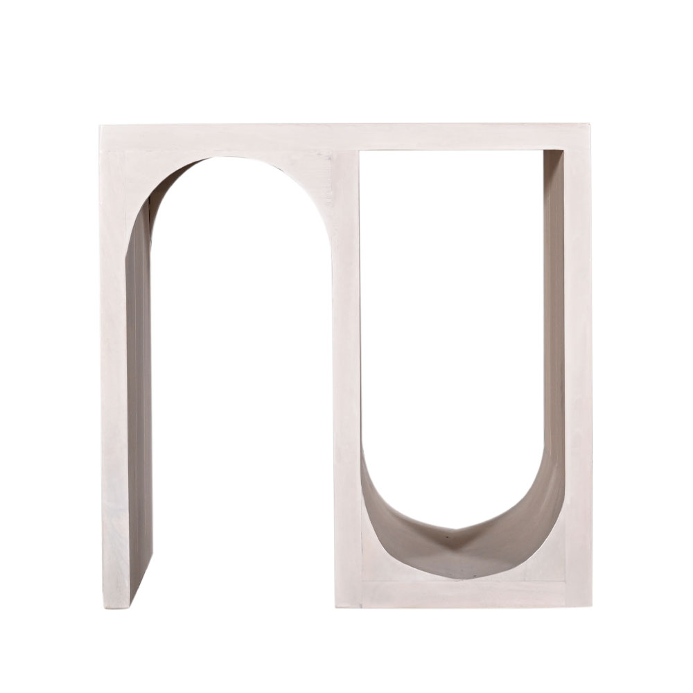 ARCH SIDE TABLE ΛΕΥΚΟ DECAPE 45x35x45 - Image 2