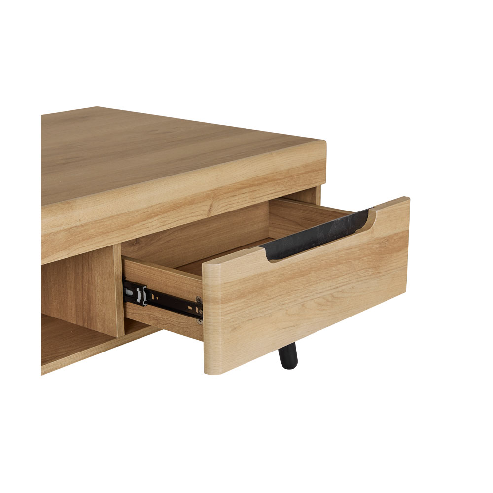 GRIF COFFEE TABLE 2ΣΥΡΤΑΡΙΑ ΦΥΣΙΚΟ ΜΑΥΡΟ 107x67x46 - Image 3