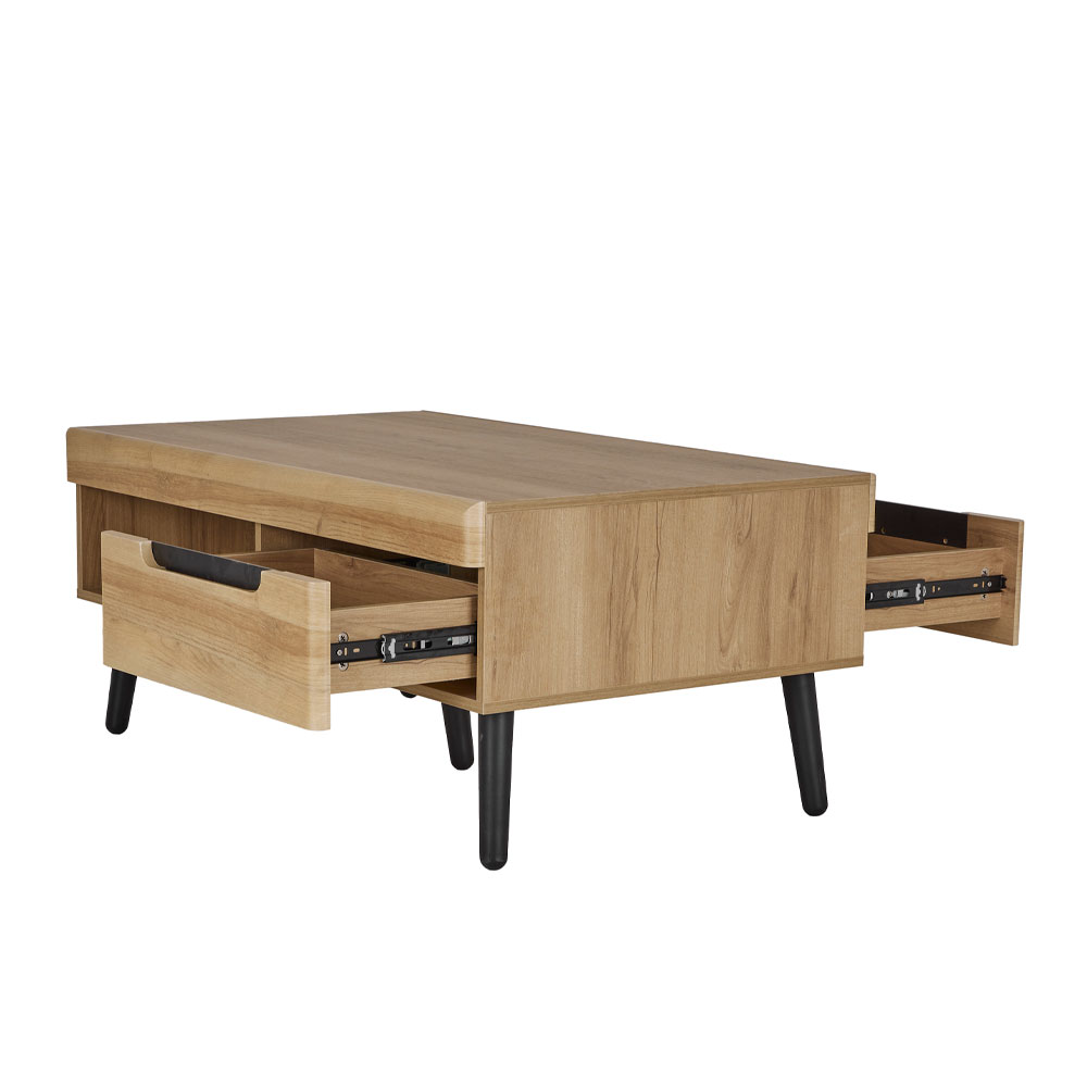 GRIF COFFEE TABLE 2ΣΥΡΤΑΡΙΑ ΦΥΣΙΚΟ ΜΑΥΡΟ 107x67x46 - Image 5