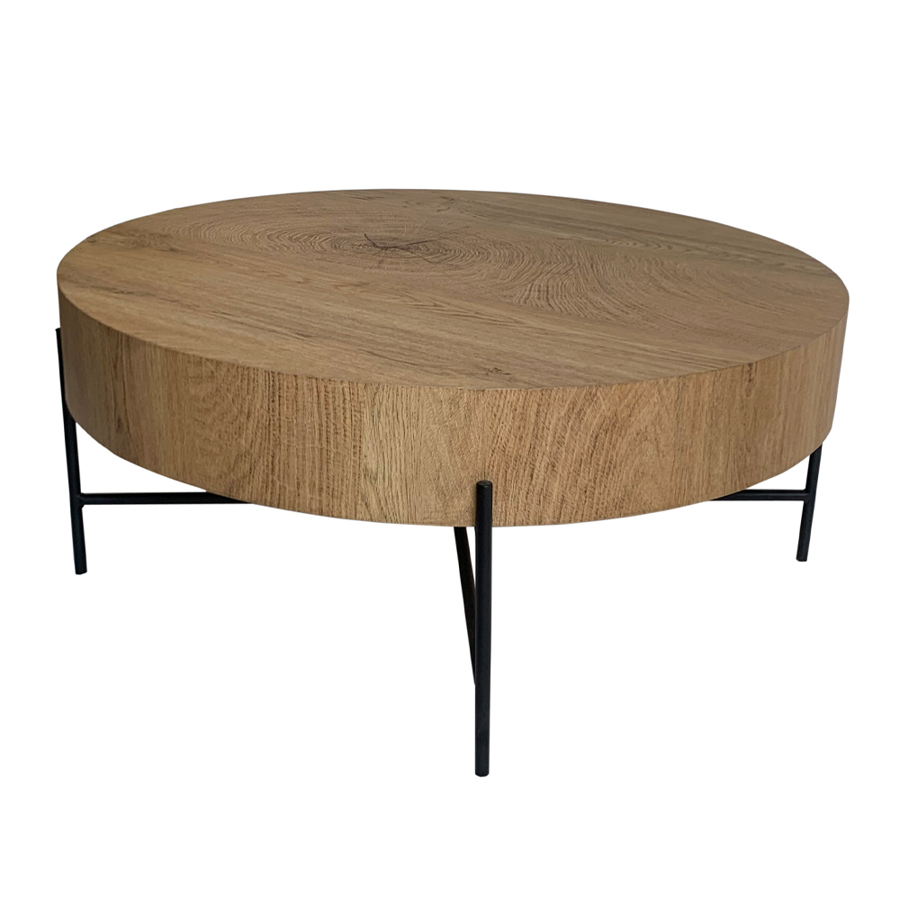 MADERA COFFEE TABLE ΦΥΣΙΚΟ ΜΑΥΡΟ 80x80x36 - Image 2