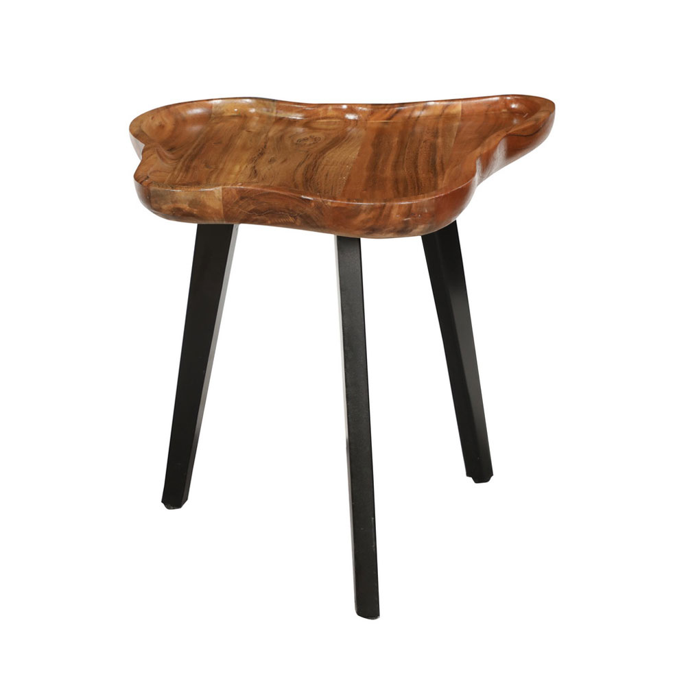 FLOW SIDE TABLE ΦΥΣΙΚΟ ΜΑΥΡΟ 60x56x51 - Image 3