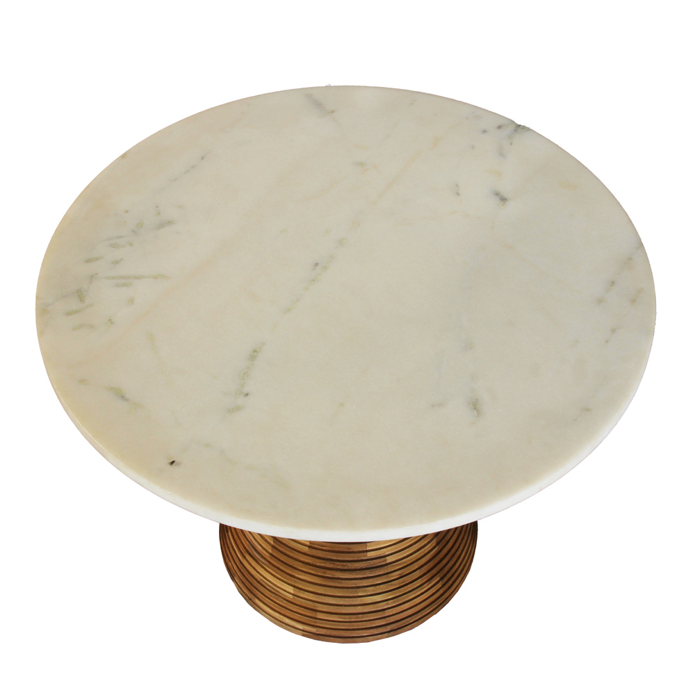 SAVOA SIDE TABLE ΛΕΥΚΟ ΚΑΡΥΔΙ 45x45x45 - Image 3