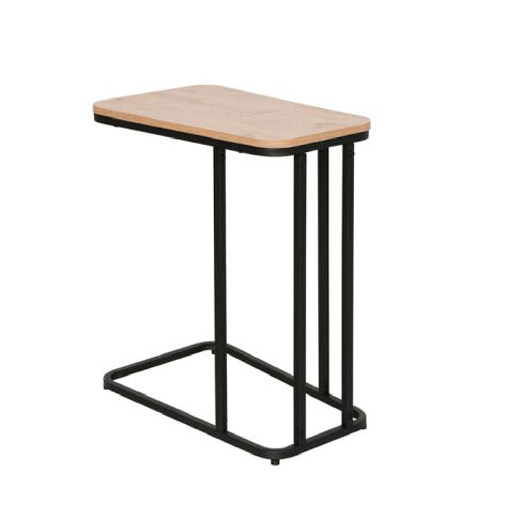 LAMDA SIDE TABLE ΦΥΣΙΚΟ ΜΑΥΡΟ 50x32x60 - Image 2