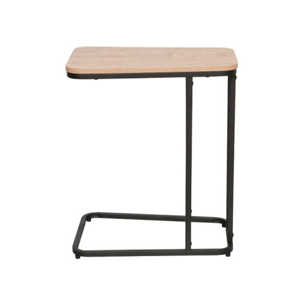 LAMDA SIDE TABLE ΦΥΣΙΚΟ ΜΑΥΡΟ 50x32x60 - Image 3