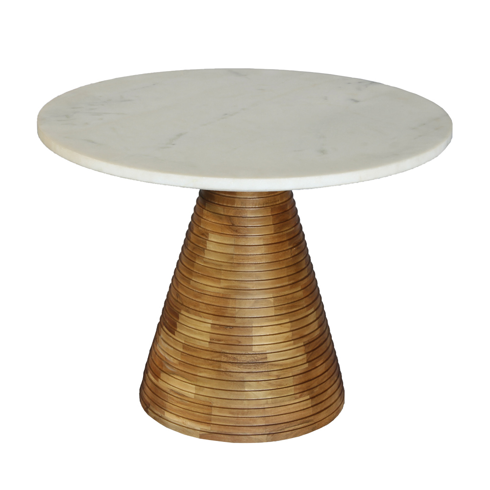 SAVOA SIDE TABLE ΛΕΥΚΟ ΚΑΡΥΔΙ 60x60x45 - Image 5