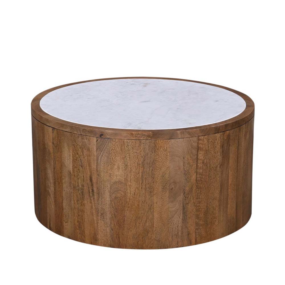 ABU DHABI COFFEE TABLE ΚΑΡΥΔΙ ΛΕΥΚΟ 80x80x45