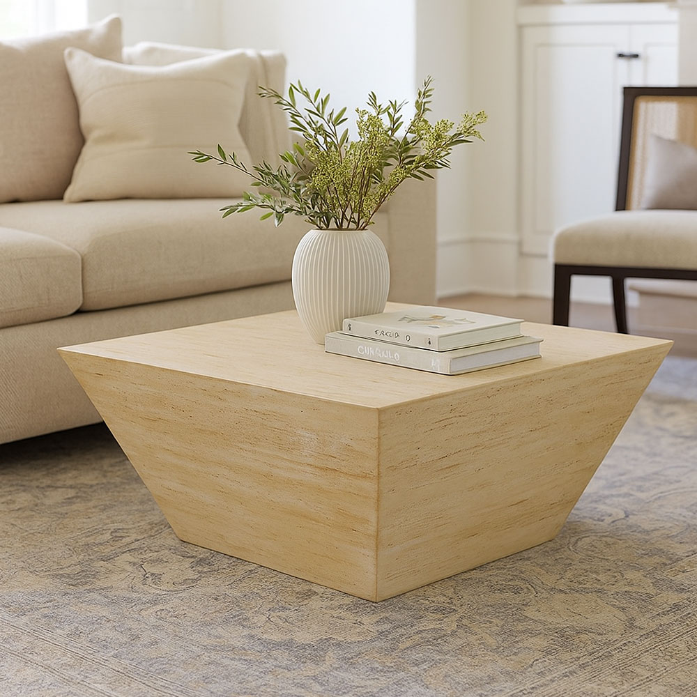 PYRAMIS COFFEE TABLE BEIGE 80x80x40 - Image 2
