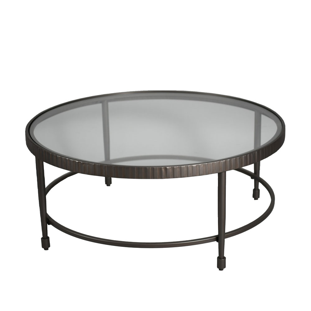 GRANAZ COFFEE TABLE GUNMETAL 100x100x42.5cm