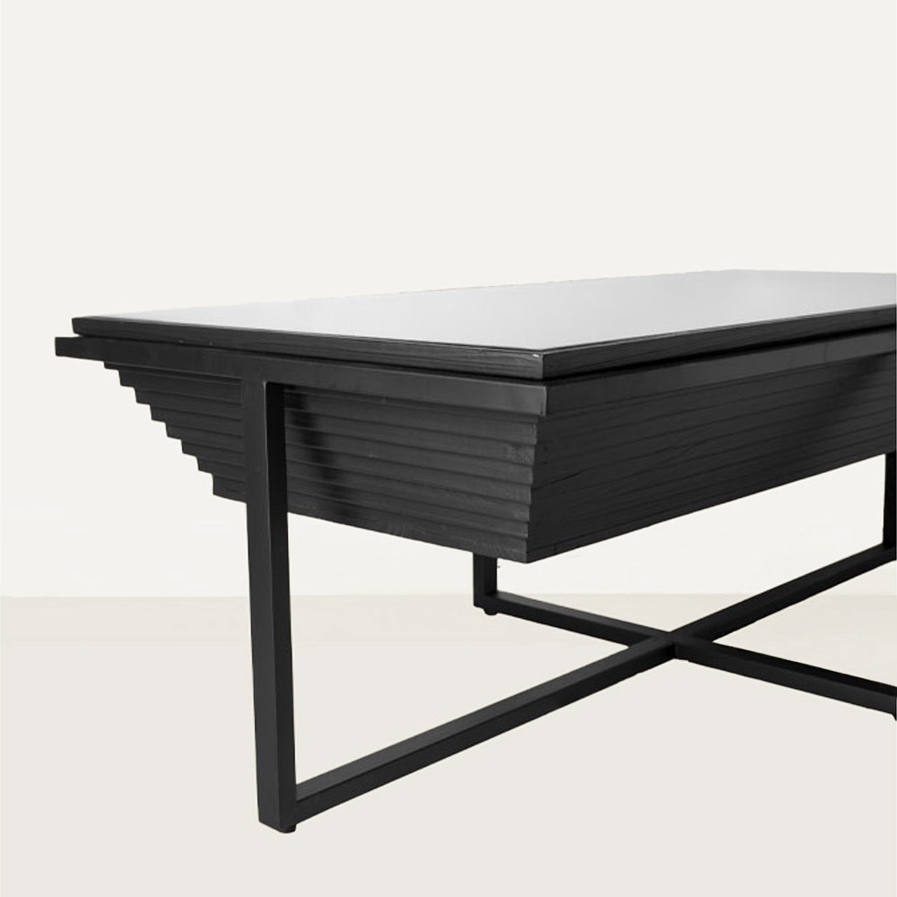 CHEOPS COFFEE TABLE ΜΑΥΡΟ 120x60x42cm - Image 3