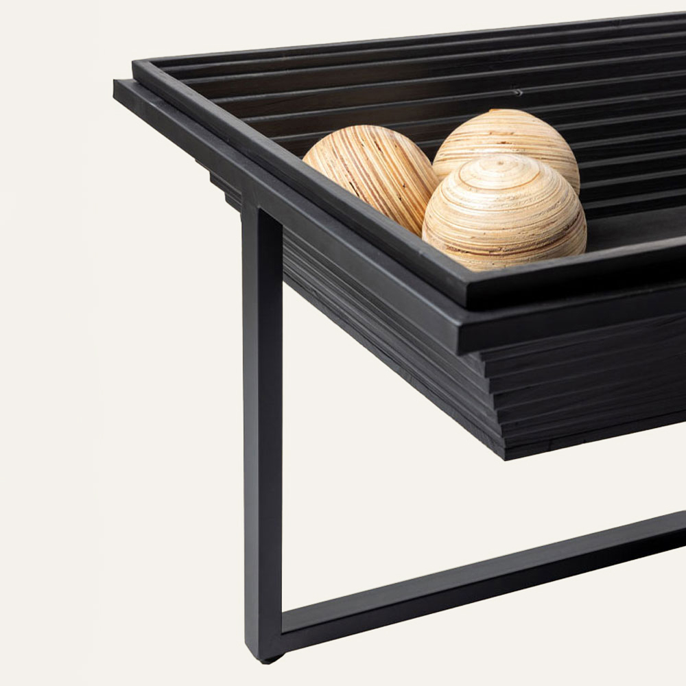 CHEOPS COFFEE TABLE ΜΑΥΡΟ 120x60x42cm - Image 5