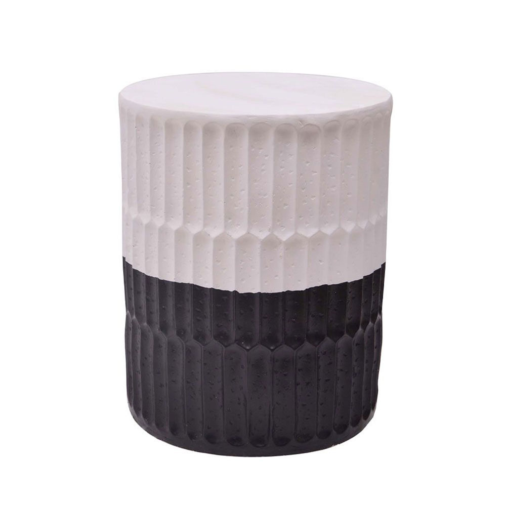 DUETTO SIDE TABLE ΜΑΥΡΟ ΛΕΥΚΟ 44.5x44.5x56.5