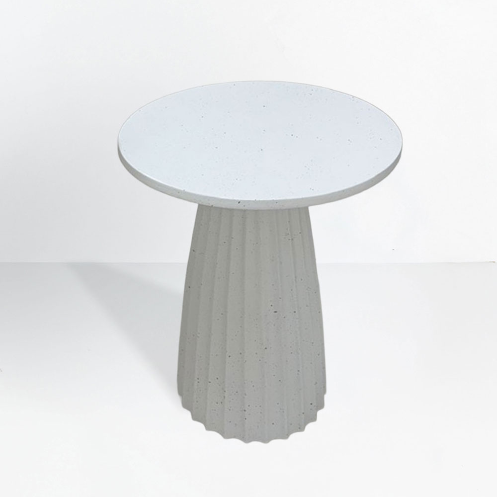 TOLEDO SIDE TABLE ΛΕΥΚΟ ΜΕ PATTERN 40x40x51cm