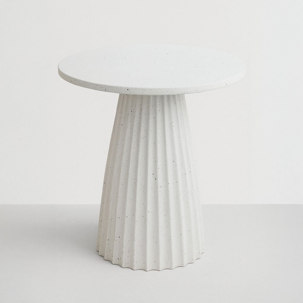 TOLEDO SIDE TABLE ΛΕΥΚΟ ΜΕ PATTERN 40x40x51cm - Image 2