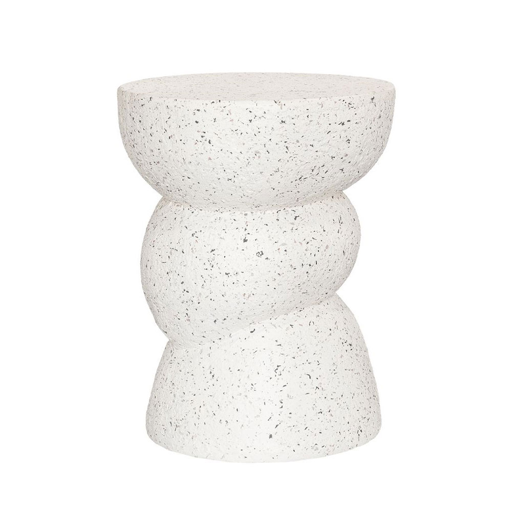ASIMETRON SIDE TABLE TERRAZZO 35x35x46