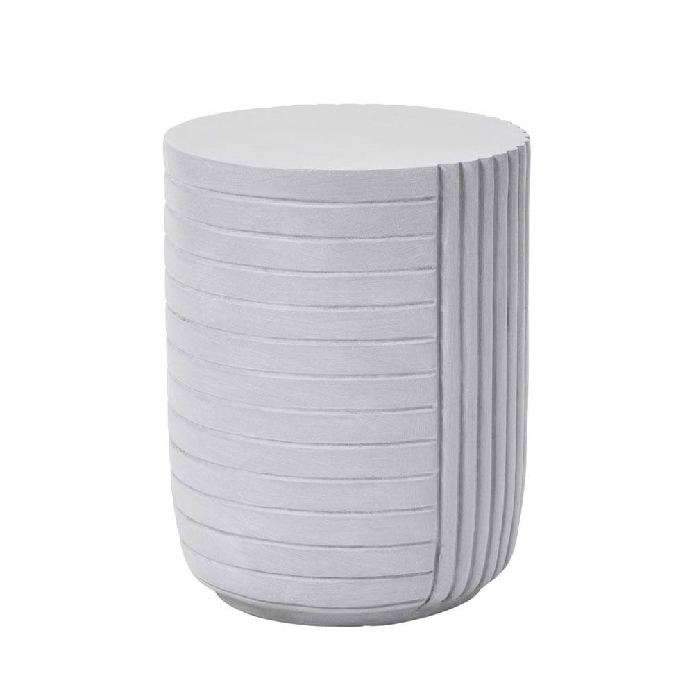 GEOMETRICAL 2 SIDE TABLE ΛΕΥΚΟ 35x35x46