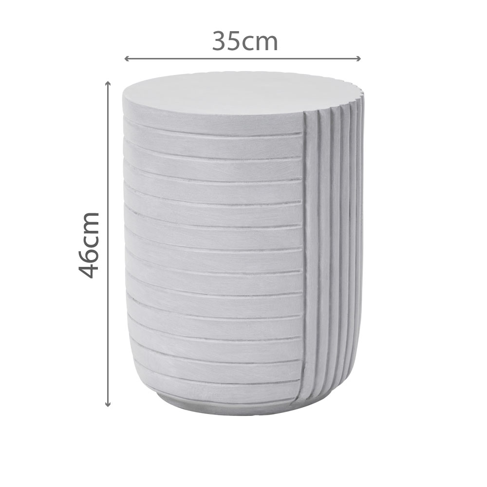 GEOMETRICAL 2 SIDE TABLE ΛΕΥΚΟ 35x35x46 - Image 5