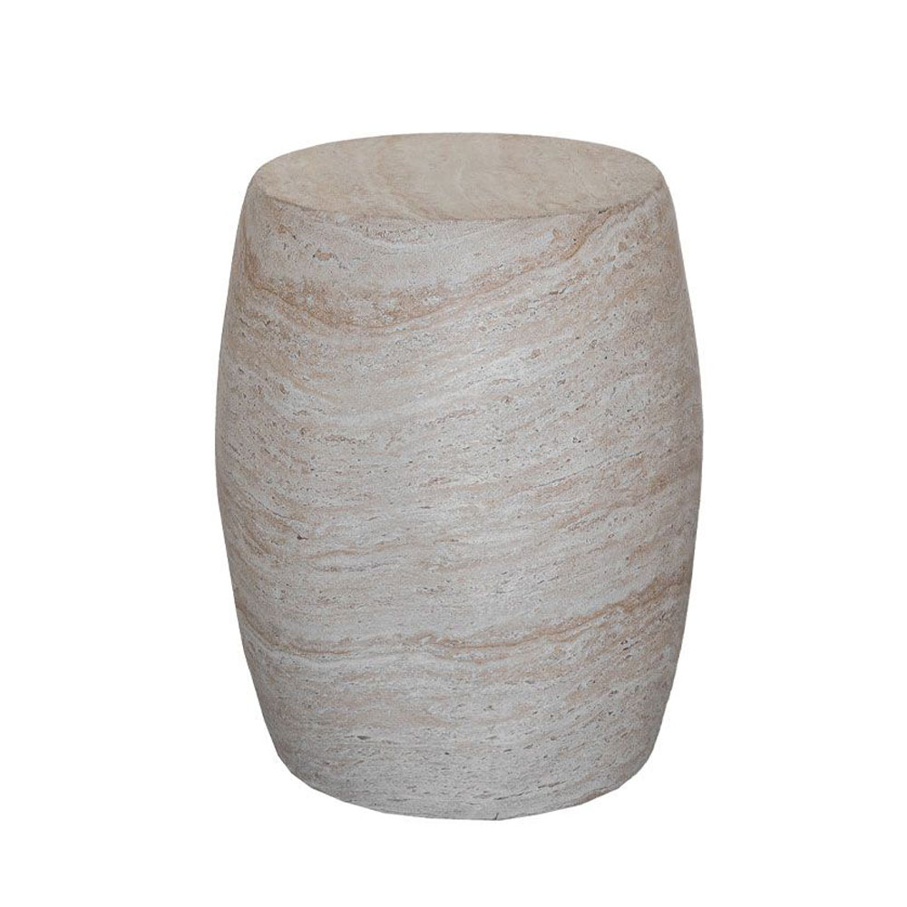 LITHOS OVAL SIDE TABLE BEIGE 62x43x52.5 - Image 3