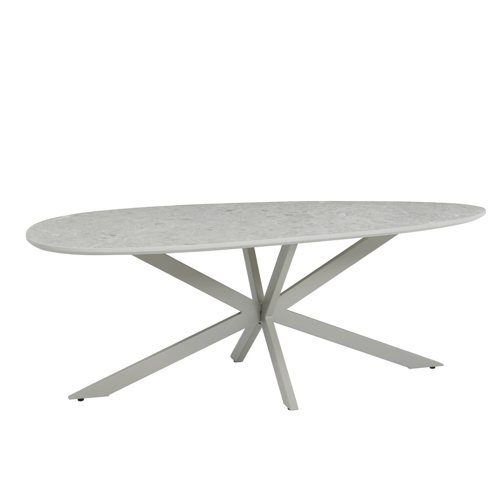 CASPIAN COFFEE TABLE ΓΚΡΙ ΜΕ ΟΨΗ ΜΑΡΜΑΡΟΥ LATTE 120x60x43