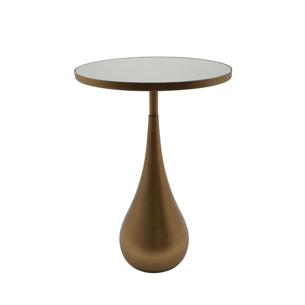 SEAL M SIDE TABLE ΜΕ ΚΑΘΡΕΠΤΗ BROWN GOLD 37.5x37.5x54