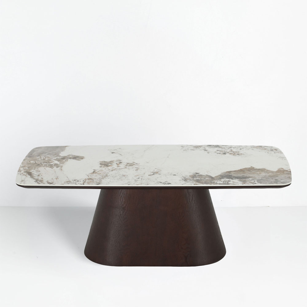 CANYON COFFEE TABLE ΚΑΦΕ BITTER ΛΕΥΚΟ ΜΕ ΟΨΗ ΜΑΡΜΑΡΟΥ 120x60x42cm - Image 5