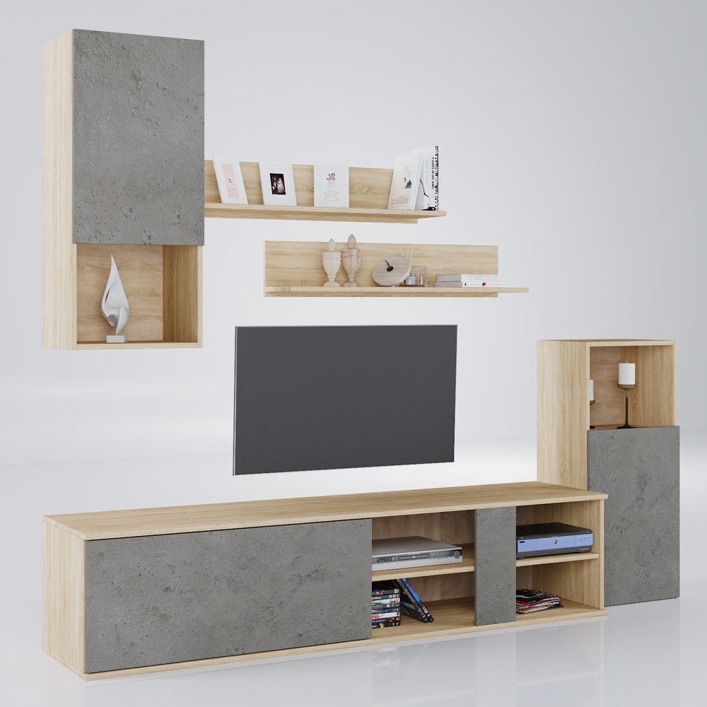 BETON ΣΥΝΘΕΤΟ SONOMA CEMENT ΑΝΟΙΧΤΟ 180x40xH190cm - Image 2