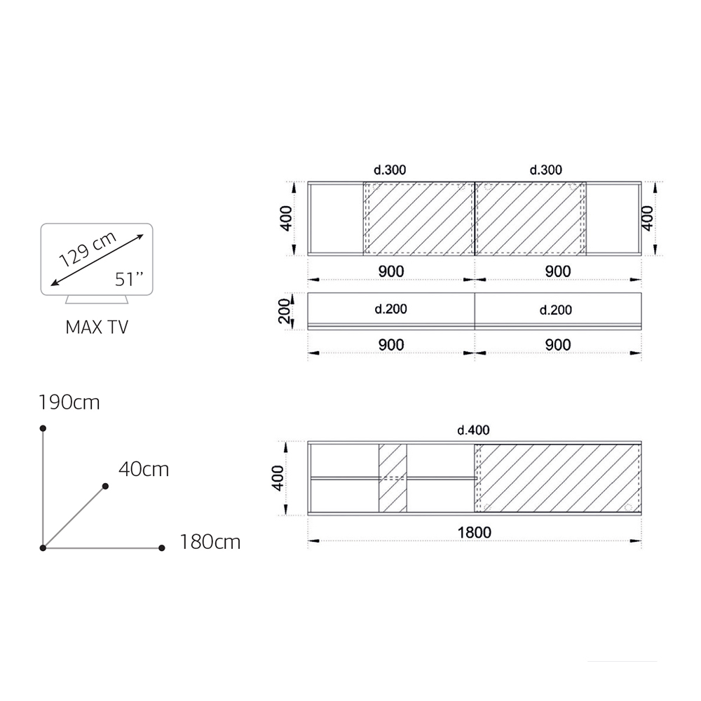 BETON ΣΥΝΘΕΤΟ SONOMA CEMENT ΑΝΟΙΧΤΟ 180x40xH190cm - Image 3