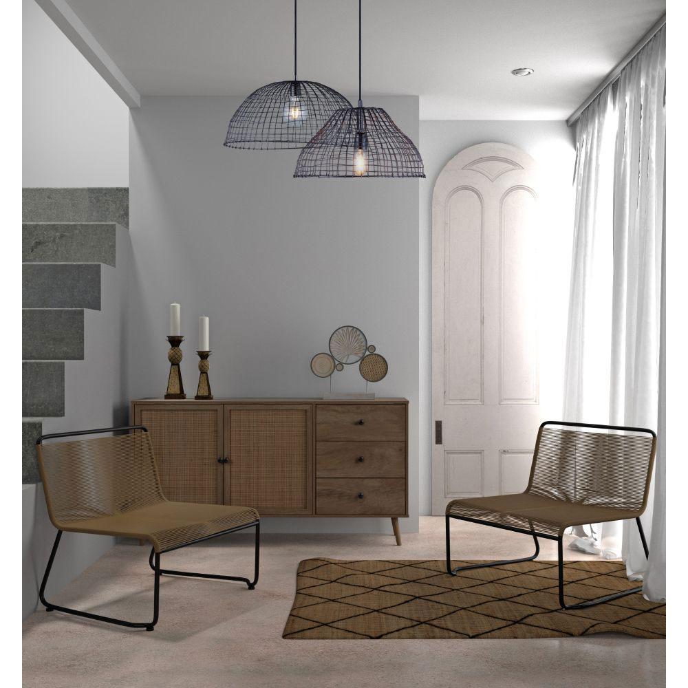 AMMOS ΜΠΟΥΦΕΣ 3ΣΥΡΤΑΡΙΑ ΦΥΣΙΚΟ ΜΕ RATTAN 150x39x79 - Image 2