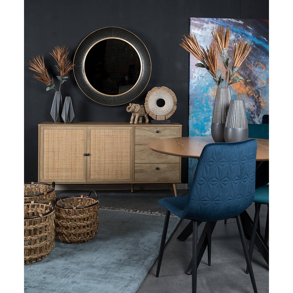 AMMOS ΜΠΟΥΦΕΣ 3ΣΥΡΤΑΡΙΑ ΦΥΣΙΚΟ ΜΕ RATTAN 150x39x79 - Image 3